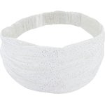 Headscarf headband- Baby size white sequined - PPMC