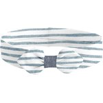 Jersey knit baby headband striped blue gray glitter - PPMC