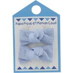 Small bows hair clips oxford blue - PPMC