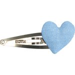 Heart hair-clips oxford blue - PPMC