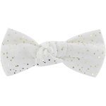 Small bow hair slide white sequined - PPMC