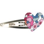 Heart hair-clips boutons rose - PPMC