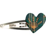Heart hair-clips eventail or vert - PPMC