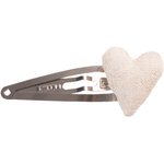 Heart hair-clips  glitter linen - PPMC
