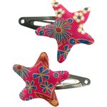 Star hair-clips badiane framboise - PPMC
