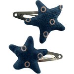 Star hair-clips bulle bronze marine - PPMC