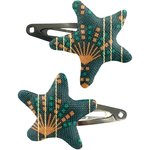 Star hair-clips eventail or vert - PPMC