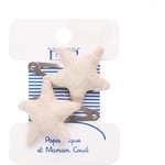 Star hair-clips  glitter linen - PPMC