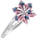 Star flower hairclip boutons rose - PPMC