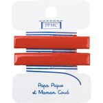Medium-sized alligator hair clip: rouge tangerine cr041 - PPMC