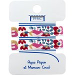  Barrette croco moyenne boutons rose cr067 - PPMC