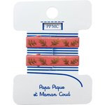 Petite barrette croco feuillage or rose - PPMC
