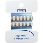 Petite barrette croco rayé bleu blanc - PPMC