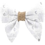 Barrette Mini Noeud Papillon broderie anglaise blanche - PPMC