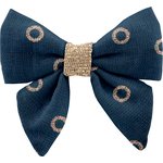 Mini bow tie clip bulle bronze marine - PPMC