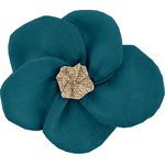 Petite Barrette Pétales de Fleur bleu vert - PPMC
