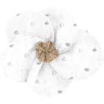 Flower petal hair slide small  english embroidery - PPMC