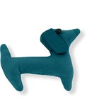 Basset hound hair clip bleu vert - PPMC