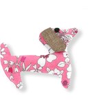 Basset hound hair clip pink violette - PPMC