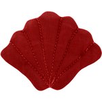 Barrette coquillage rouge - PPMC