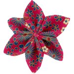 Barrette fleur étoile 4 badiane framboise - PPMC