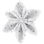 Barrette fleur étoile 4 broderie anglaise blanche - PPMC