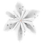 Barrette fleur étoile 4 broderie anglaise - PPMC