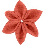 Barrette fleur étoile 4 gaze lurex corail - PPMC
