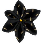Barrette fleur étoile 4  paille dorée noir - PPMC