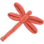 Dragonfly hair slide coral lurex gauze - PPMC