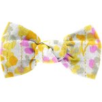 Small bow hair slide mimosa jaune rose - PPMC