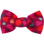 Small bow hair slide pompons cerise - PPMC
