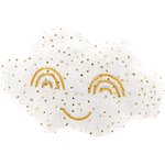 Cloud hair-clips white sequined - PPMC