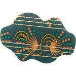 Barrette nuage eventail or vert - PPMC