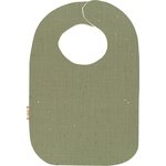 Bib - Baby size almond green with golden dots gauze - PPMC