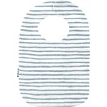 Babero para bebé  brillo azul gris a rayas - PPMC