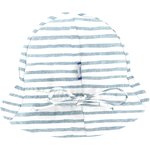 Sun Hat for baby striped blue gray glitter - PPMC