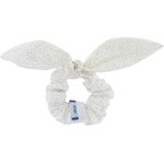 Bunny ear Scrunchie white sequined - PPMC