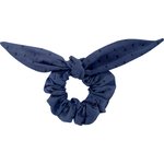 Bunny ear Scrunchie blue english embroidery - PPMC