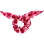 Bunny ear Scrunchie ladybird gingham - PPMC