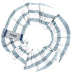 Small scrunchie striped blue gray glitter - PPMC