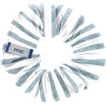 Small scrunchie striped blue gray glitter - PPMC