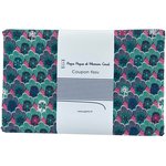 1 m fabric coupon fuchsia green geometrical flowers ex1072 - PPMC