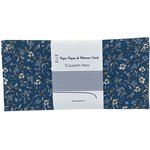 Coupon tissu 50 cm white and navy little flowers ex1112 - PPMC