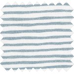 Coupon tissu enduit de 35cm  rayé bleu blanc - PPMC