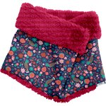 Children fur scarf snood huppette fleurie - PPMC