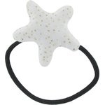 Pony-tail elastic hair star white sequined - PPMC