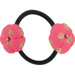 Japan flower pony-tail holder feuillage or rose - PPMC