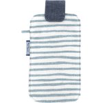 Phone case striped blue gray glitter - PPMC