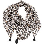 Pom pom scarf leopard - PPMC